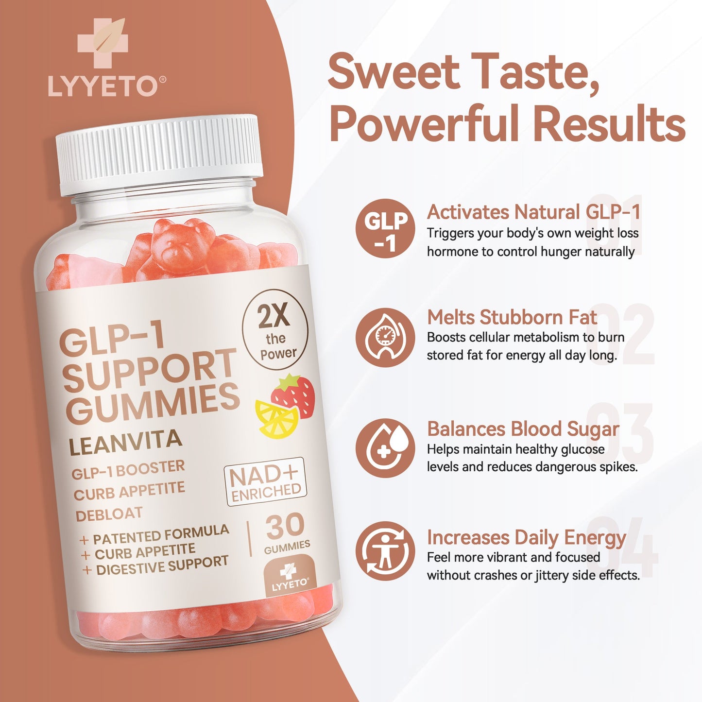 Lyyeto® LeanVita GLP-1 with NAD+Gummies 🔥
