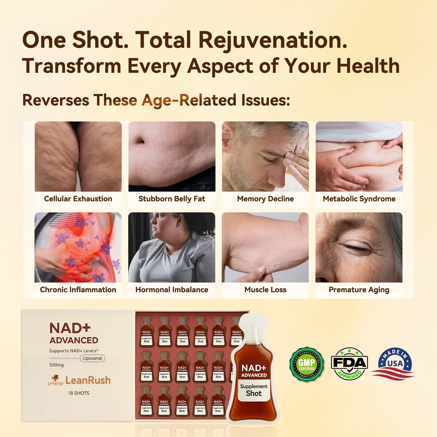 Lyyeto® LeanRush NAD+ & GLP-1 Weight Loss Shots