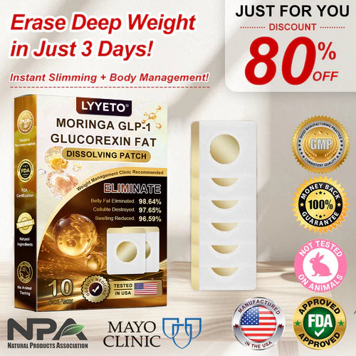 Cleveland Clinic | Official Store | Lyyeto® Moringa, GLP-1 Glucorexin Fat Dissolving Patch: Obesity, Cardiovascular Diseas, Diabetes, Sleep Apnea, Joint Problems and More