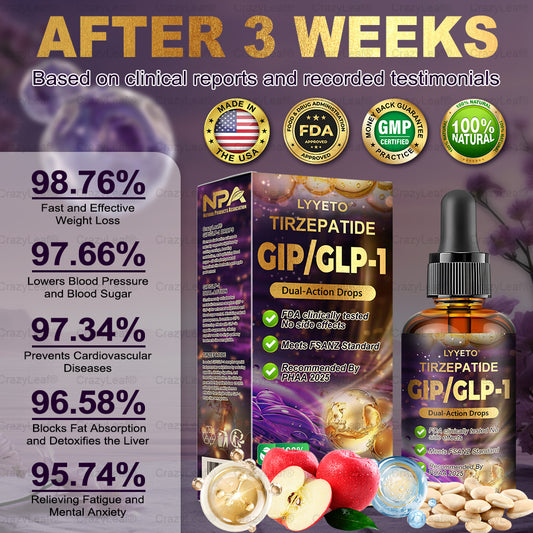 Cleveland & Mayo Clinic Official | Lyyeto® Tirzepatide GIP/GLP-1 Dual-Action Slimming & Health Boost Drops (Food-grade fat burner – Developed by The Obesity Society)